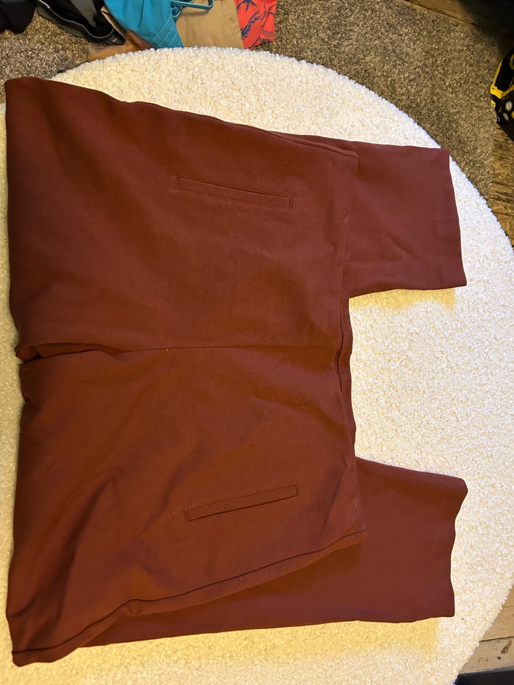 Chico's Women's Ankle Cropped Pants in Maroon